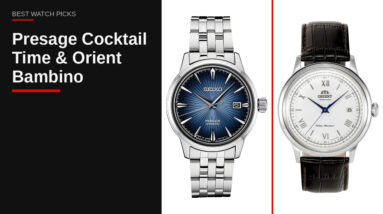 Dress Watches on Amazon: Seiko Presage Cocktail Time and Orient Bambino (Live Listings)