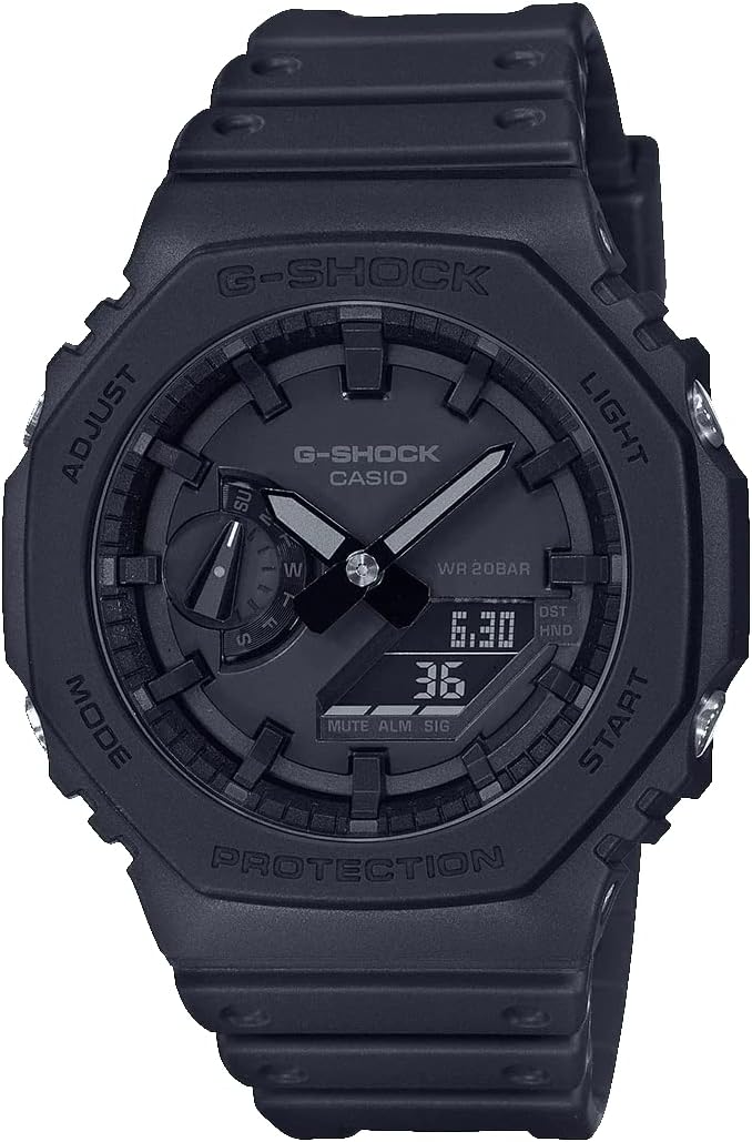 Casio G-Shock GA-2100-1A1ER black CasiOak front view