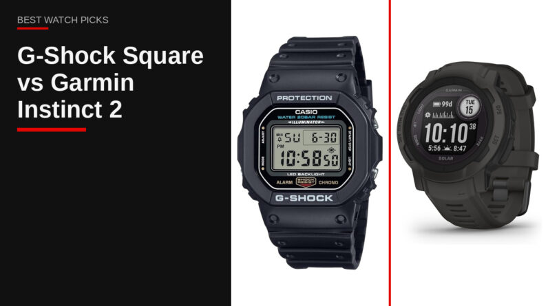 G-Shock Square vs Garmin Instinct 2 Solar